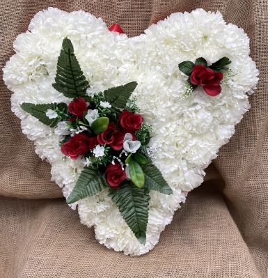 Heart in Silk Flowers