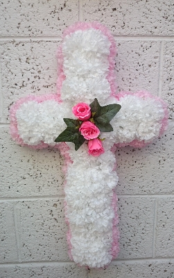 Cross in Silk Flowers