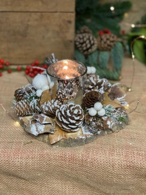 Natural candle Holder