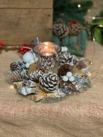 Natural candle Holder